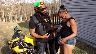 can you handle layla perez deepthroating don whoe's big black cock on the front yard after that motorcycle ride