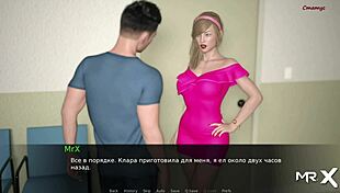 Milf pulls out her cock while changing clothes in hentai 😏