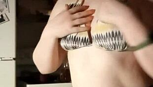 Busty Amateur Girl Plays With Her Big Tits And Ass In Homemade POV Video