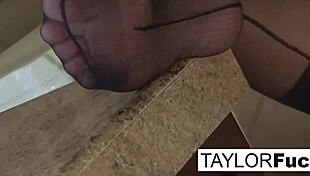 Taylor Vixen Masturbates in Black Stockings Solo