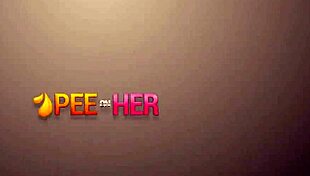 flawless babe's tight twat filled with warm urine and squirts out