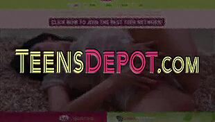 This redhead teen 18+ enjoys a hard cock pounding her ass.