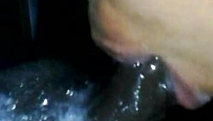 Sloppy Ebony Blowjob with Deepthroat and Cum in Mouth