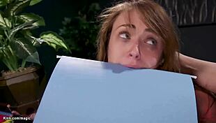 Boss ties up MILF employee for intense anal choking