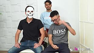 Young rubi vergara chooses from three dudes in doggystyle riding and deepthroat