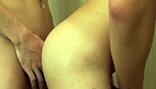 Twinks stuff each other under the shower!