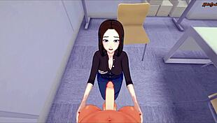 i got a pov facial from samsung sam before she fucked me on the table, oh god the cumshot was amazing!!