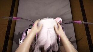 Android C21 in Morrigan Costume Delivers Perfect Blowjob Titjob