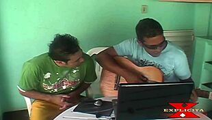 Blonde latina takes monster cock in ass and mouth.