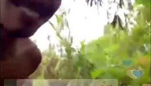 in the public park, two gay amateurs engage in live bareback sex outdoors