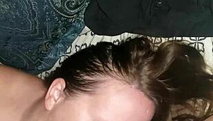 I'm sucking my massive cock intensely