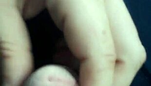 Amateur masturbates cock outdoors in public cumshot