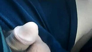 Amateur masturbates cock outdoors in public cumshot