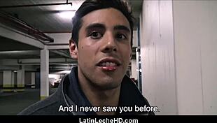 I'm an amateur straight Latino jock fucking a gay stranger POV for fast cash.