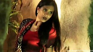 in the oriental session, she dances erotically nude and teases