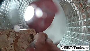 Christy dahlia and ivan enjoy hot shower fun with oral and pussy play 😘