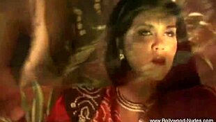 in the oriental session, she dances erotically nude and teases