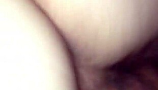 Detailed view of wet fat pussy getting thoroughly fucked by a hard cock until cum