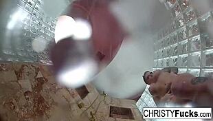 Christy dahlia and ivan enjoy hot shower fun with oral and pussy play 😘