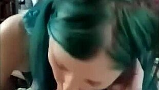 cheating goth girlfriend takes doggystyle from bar stranger