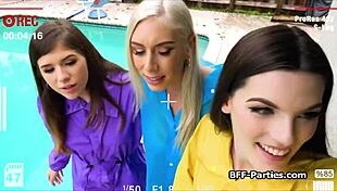 In a steamy lingerie foursome, besties take turns riding cock and giving blowjobs from POV angles with hardcore amateurs.