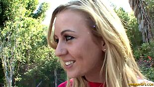 Hot blonde babe intensely sucks big dick then joins hardcore threesome fucking for cum facial.