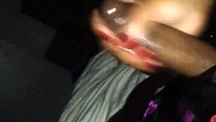 Marie deeply sucks daddy's cock in homemade amateur deepthroat session