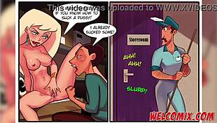 Spotted in the storeroom - college perverts engage in taboo group blowjobs.