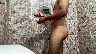 Watch this ebony amateur with big cock pounding ass hard