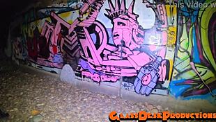 Teen 18+ Graffiti Hunters Caught And Roughly Anal Fucked In San Diego Rave Tunnel