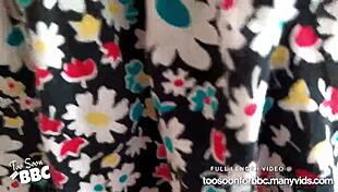 After Washing Dishes, She Relaxes on the Couch