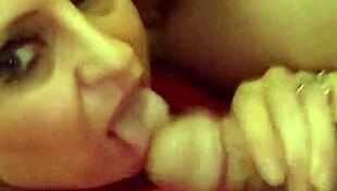 Mature wife gives early morning blowjob in amateur vid