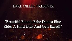 Beautiful blonde babe Danica Blue rides hard dick and gets facial