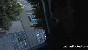 Busty latina picked up for intense blowjob and more