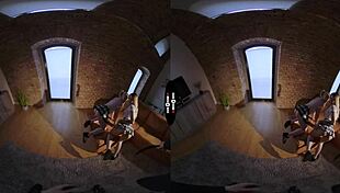 Check out these big bad blonde girls in dark room VR riding hard