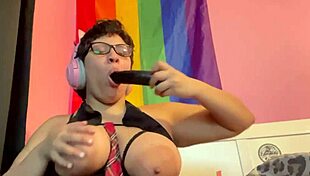 Nerdy Teen Gets Rough Face Fucking