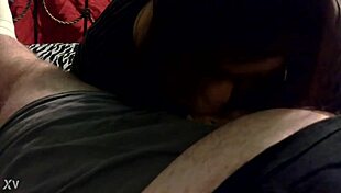 This sexy nerd girl gives an incredible blowjob to her partner, making it unforgettable.