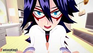 kayama nemuri gives a boobjob then gets fucked doggystyle in boku no hero.