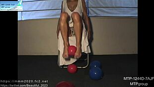 natural muscle girl operates without voice for visual effects in japanese fetish