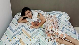 I help my best friend reach orgasm with doggystyle and oral.