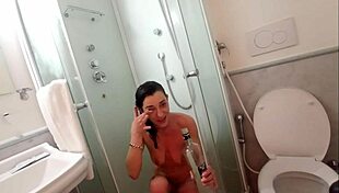 Krizia Tzunami Takes Hard Anal Fucking in Steamy Shower Scene with Intense Action and Raw Passion for Deep Penetration.