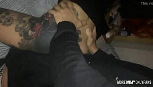 Two horny girls swallow cum in Tina's mouth 😈