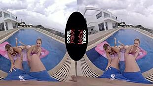 Blonde Riding To Orgasm In Pool Taboo!