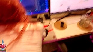 Redhead Teen Bent Over In Doggystyle Creampie