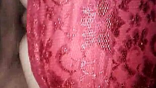 Putita in red dress rides my cock hard, moaning loud