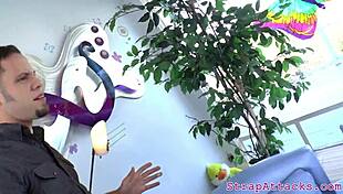 this lovely babe uses a strapon to dominate her guy