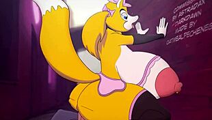 foxy lady explores alternative color in cartoon world