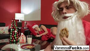 vanessa cage letting santa visit her tight wet pussy