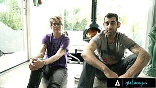 Riley Reid's pussy gets destroyed by other girls in yoga fingering rimjob outdoor stockings compilation!