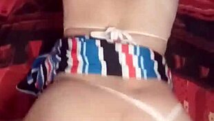 tbt santinha safadinha takes her pussy with anal plug in lingerie